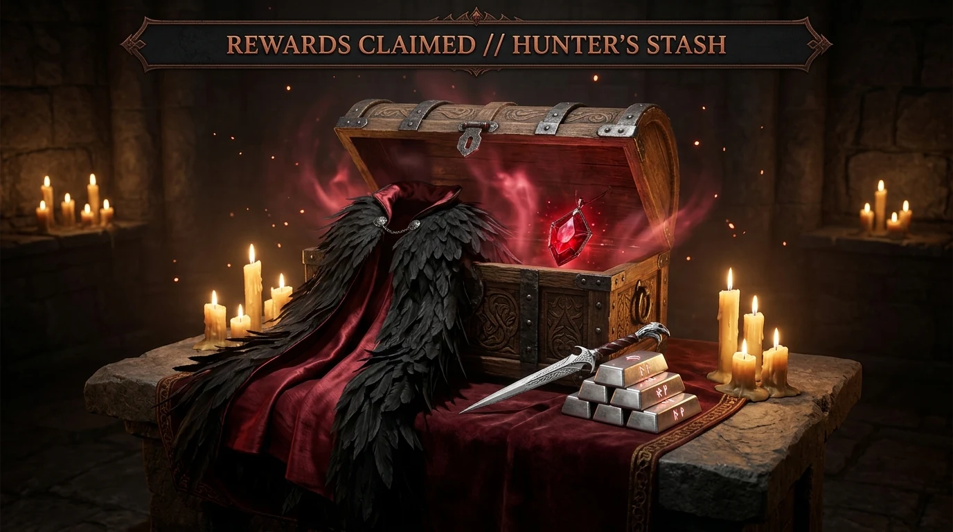 The Blood of Dawnwalker Preorder Rewards and Hunter's Stash Chest