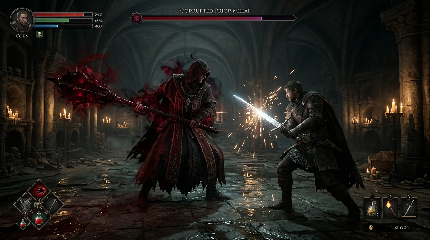 Corrupted Prior Mihai Cathedral Crypt Boss Encounter